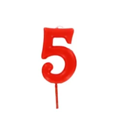 Bougie anniversaire chiffre 5 Rouge-Cerf Dellier Online