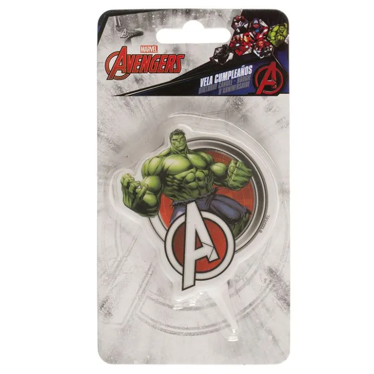 Bougie anniversaire 2D Hulk Avengers-Cerf Dellier Hot