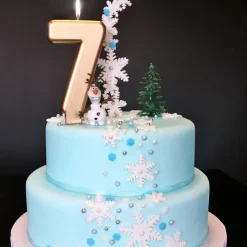 Bougie anniversaire dorée XXL chiffre 7-Cerf Dellier Hot