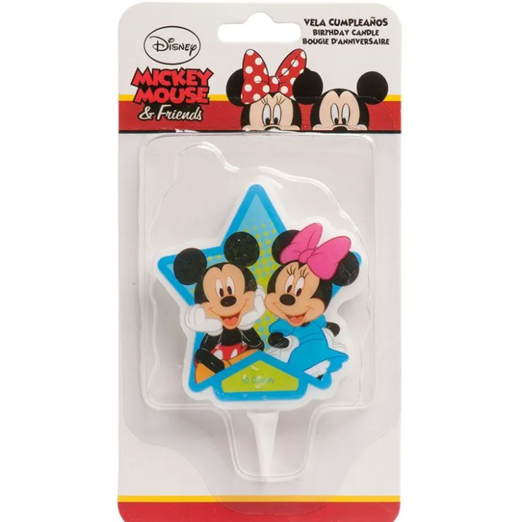 Bougie anniversaire Minnie & Mickey 7,5 cm-Cerf Dellier Best