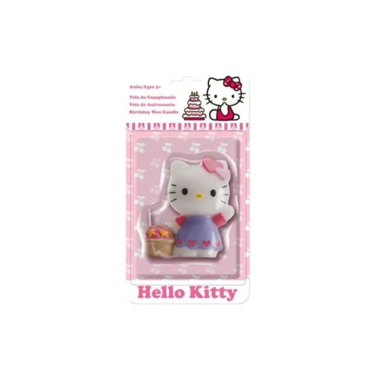 Bougie d'Anniversaire Hello Kitty sur pique-Cerf Dellier New