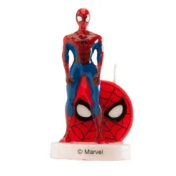Bougie Spiderman 3D 9 cm-Cerf Dellier