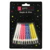 Bougies d'anniversaire 6 cm assorties (x 24)-Cerf Dellier Best