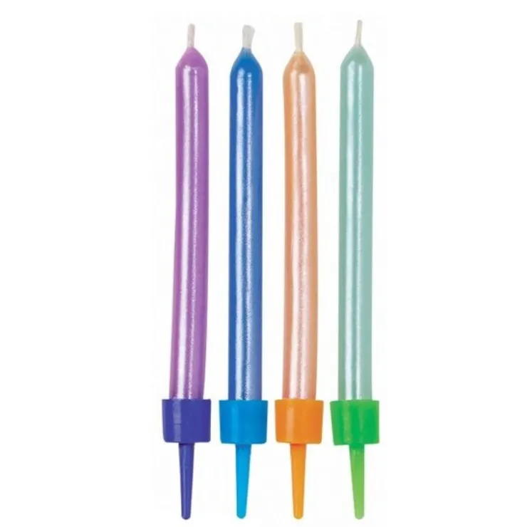 Bougies nacrées pastelles Wilton (x 10)-Cerf Dellier Outlet