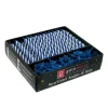 Bougies torsadées 8 cm et bobèches bleues (x 70)-Cerf Dellier Discount