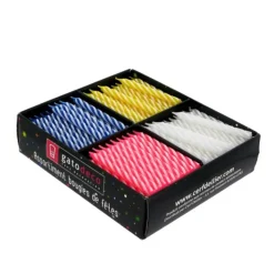 Bougies torsadées 6 cm fines assorties (x 250)-Cerf Dellier Outlet