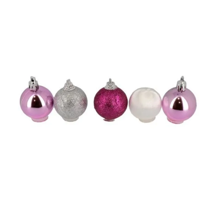Boules de Noël sur pique assorties (x5)-Cerf Dellier Hot