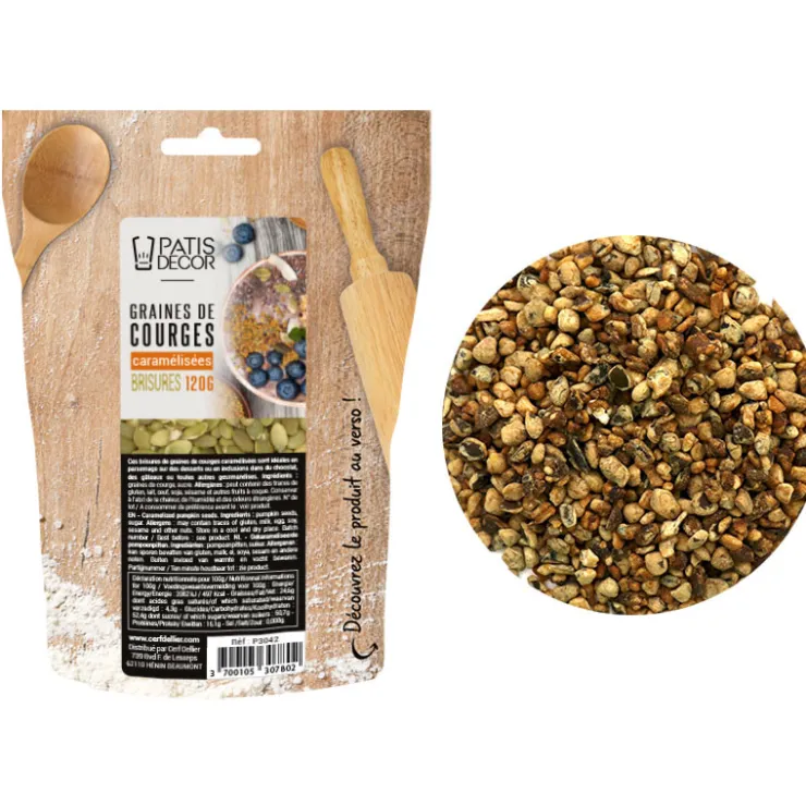 Brisures de graines de courge caramélisées 120 g-Cerf Dellier Hot