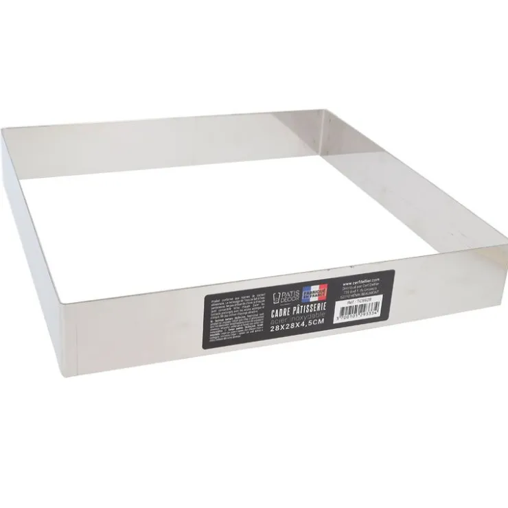 Cadre à mousse inox H 4,5 cm 28 x 28 cm-Cerf Dellier