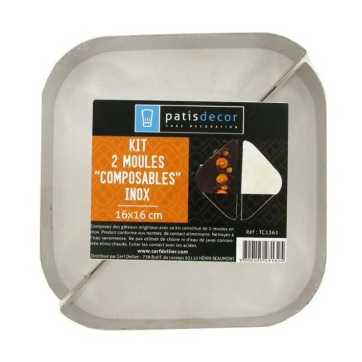 Cadre à patisserie modulable Twin 16 cm-Cerf Dellier Best