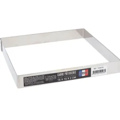 Cadre à pâtisserie inox H 2 cm - 16 x 16 cm-Cerf Dellier Online