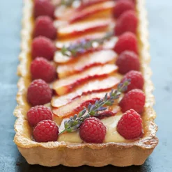Cadre à tarte rectangulaire cannelé et perforé inox H 3 cm - 35 x 10 cm De Buyer-Cerf Dellier Clearance