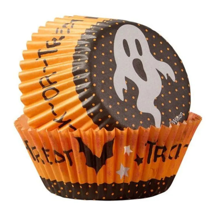 Caissette cupcake Halloween Fantôme Wilton (x75)-Cerf Dellier
