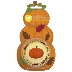 Caissette cupcake Halloween Citrouille Wilton (x50)-Cerf Dellier Online