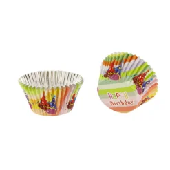 Caissette cupcake Happy Birthday Fête (x30)-Cerf Dellier New