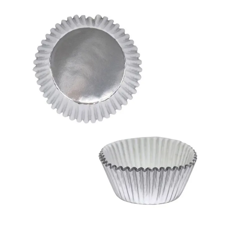 Caissettes cupcake argent (x30)-Cerf Dellier Discount