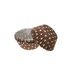 Caissettes cupcake chocolat à pois (x60)-Cerf Dellier Clearance