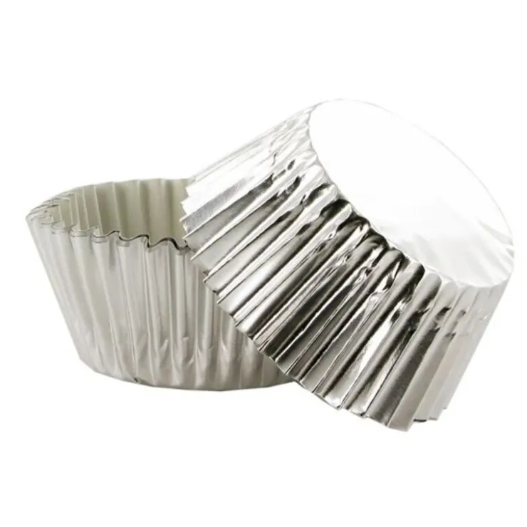 Caissettes cupcakes argentées (x50)-Cerf Dellier Online