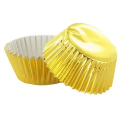 Caissettes cupcakes dorées (x50)-Cerf Dellier Best