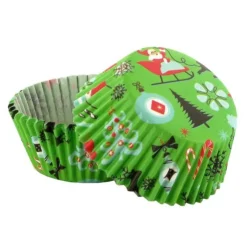 Caissettes cupcakes "Christmas" (x50)-Cerf Dellier New