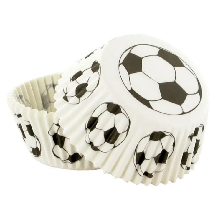 Caissettes cupcakes "Football" (x50)-Cerf Dellier Best