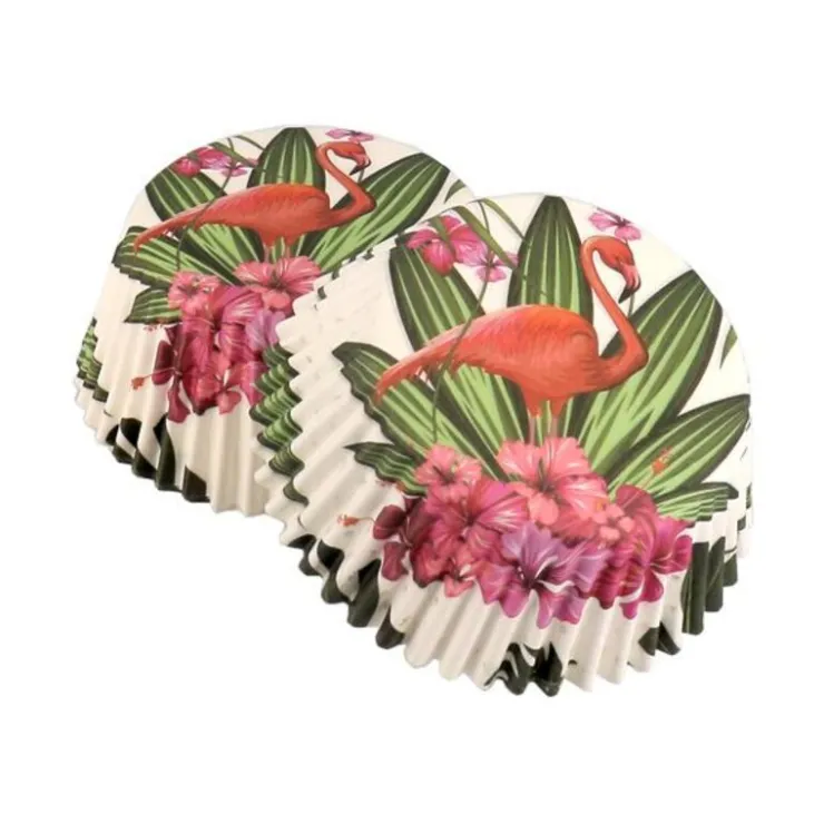 Caissettes cupcakes "Flamants roses" (x50)-Cerf Dellier Outlet