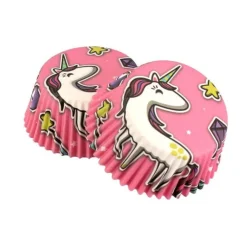 Caissettes cupcakes "Licorne rose" (x50)-Cerf Dellier