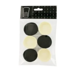 Caissettes moyennes de cuisson noires et blanches (x120)-Cerf Dellier Sale