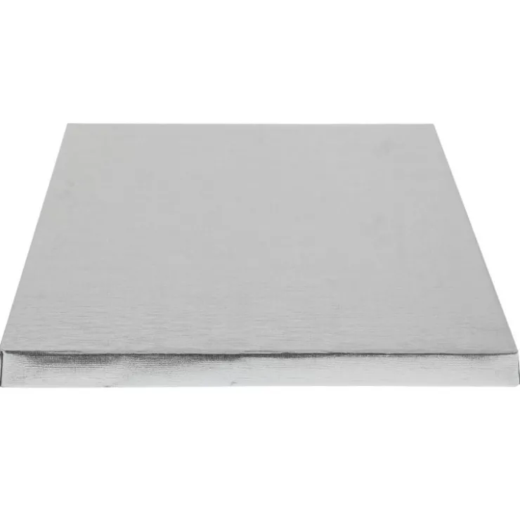 Cake drum carré argent 20 x 20 cm-Cerf Dellier Hot