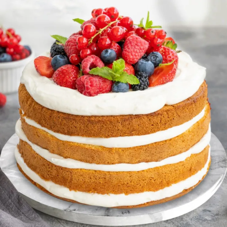 Cake Drum Rond Effet Marbre Ø 25 cm-Cerf Dellier Clearance