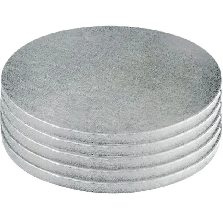 Cake Drums Ronds Argent Ø 40 cm (x5)-Cerf Dellier