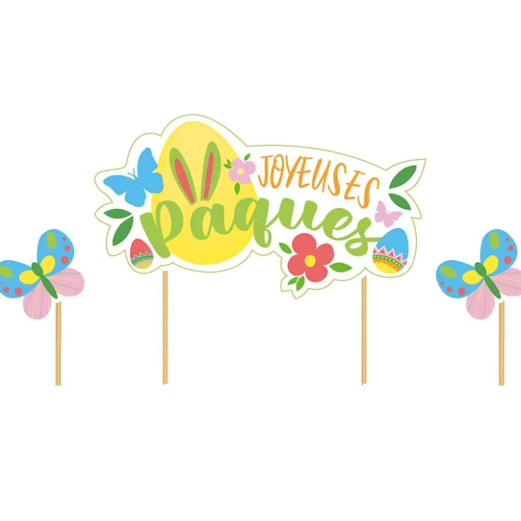 Cake topper assortis "Joyeuses Pâques"-Cerf Dellier Outlet