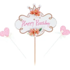 Cake topper assortis "Happy Birthday" thème vintage-Cerf Dellier Outlet