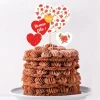 Cake topper assortis thème Romantique "Bonne fête"-Cerf Dellier Online