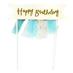 Cake topper banderole anniversaire-Cerf Dellier