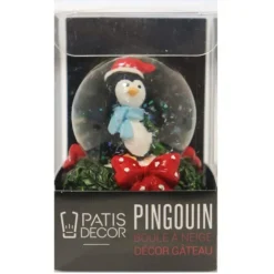 Cake Topper Boule à neige Pingouin-Cerf Dellier Clearance