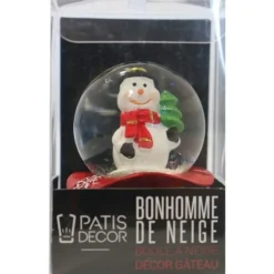 Cake Topper Boule à neige Bonhomme de neige-Cerf Dellier New