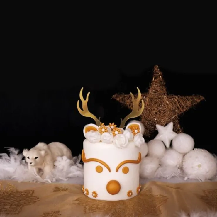 Cake Topper Cerf Dorés-Cerf Dellier Best