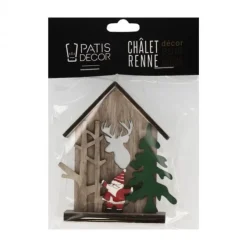 Cake topper en bois chalet de Noël-Cerf Dellier Sale