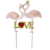 Cake topper flamants roses Love-Cerf Dellier Discount