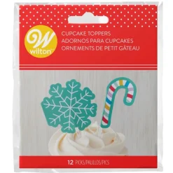 Cake topper flocon et sucre d'orge Wilton (x 12)-Cerf Dellier Hot