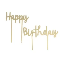 Cake Topper Happy Birthday doré-Cerf Dellier Online