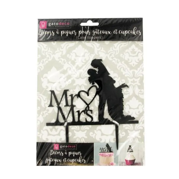 Cake Topper Mr & Mrs Bonheur-Cerf Dellier Sale