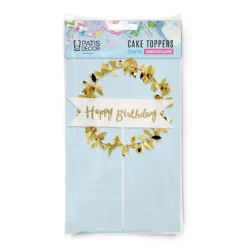 Cake topper "Happy birthday"-Cerf Dellier New