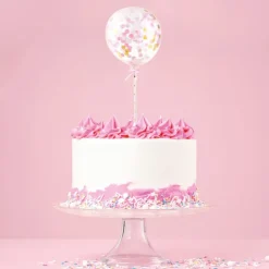 Cake toppers ballons & confettis (x2)-Cerf Dellier Online