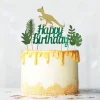 Cake toppers "Happy birthday" thème dinosaures-Cerf Dellier Online