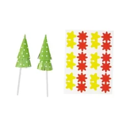 Cake toppers sapin de Noël Wilton (x 12)-Cerf Dellier Best