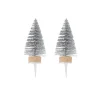 Cake toppers sapins argentés-Cerf Dellier Hot
