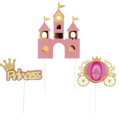 Cakes toppers Anniversaire princesses 2 (x3)-Cerf Dellier