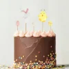 Cakes toppers lapin et poussin de Pâques (x5)-Cerf Dellier Online